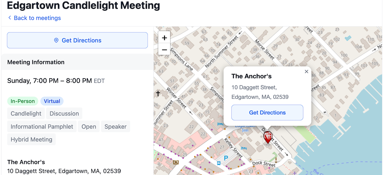 Crumb Widget — meeting detail